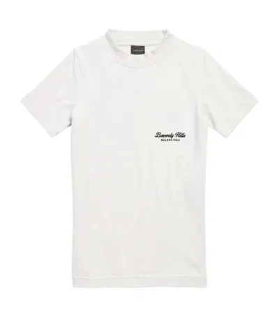 Balenciaga Fitted Beverly Hills T-shirt In Green