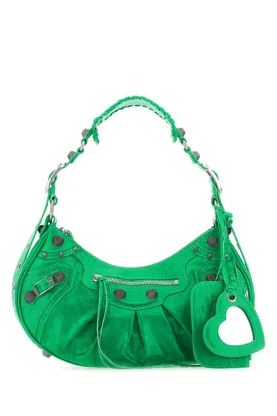 Balenciaga Le Caracole Xs Shoulder Bag In Green