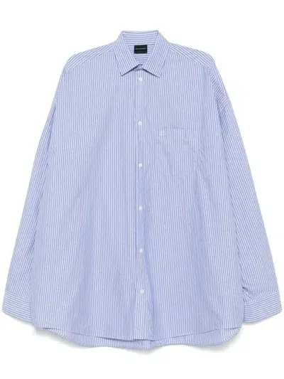 Balenciaga Knot-detail Shirt In Blue