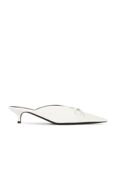 Balenciaga L40 Knife Bow Mule Heel In White