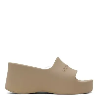 Balenciaga Taupe Chunky Wedge Sandals In Brown