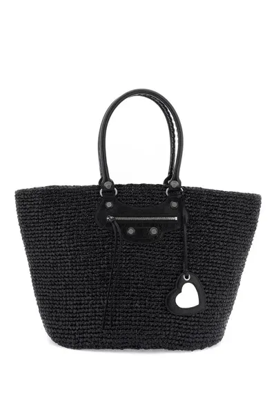 Balenciaga Large Le Cagole Basket Bag In Black