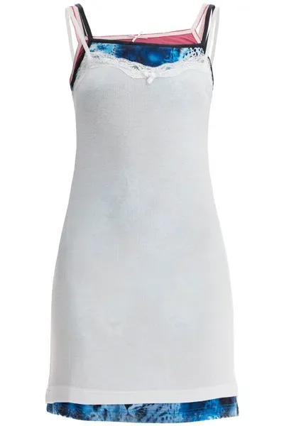 Balenciaga Layered Jersey Mini Dress In White