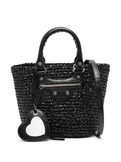 Balenciaga Small Le Cagole Panier Tote Bag In Black