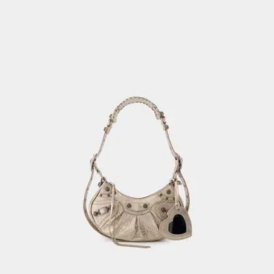 Balenciaga Le Cagole Sho Xs Crossbody -  - Leather - Beige In Neutrals