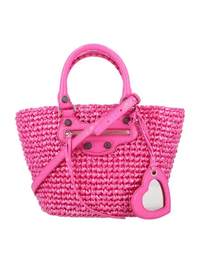 Balenciaga Le Cagole Small Panier Tote Bag In Pink