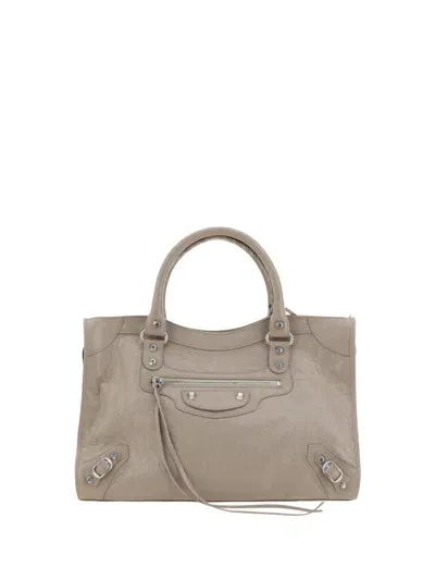 Balenciaga Le City Medium Handbag In Beige