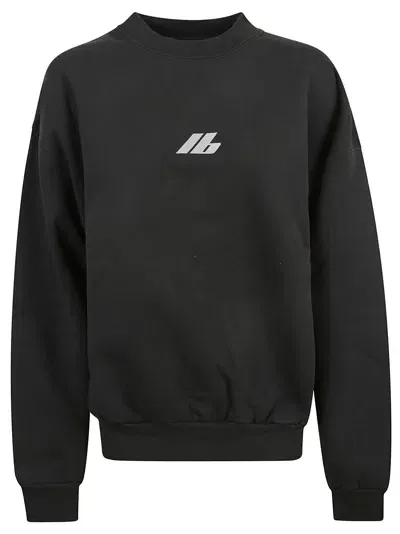 Balenciaga Logo Crewneck Sweatshirt In Black