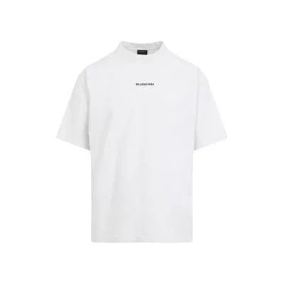 Balenciaga Medium Fit Cotton T-shirt For Men In White