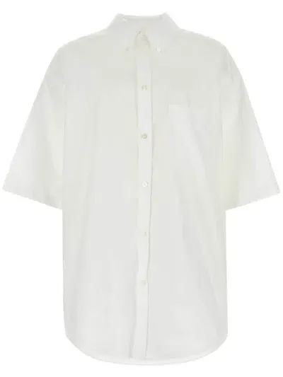 Balenciaga Metal Bb Stencil Shirt In White