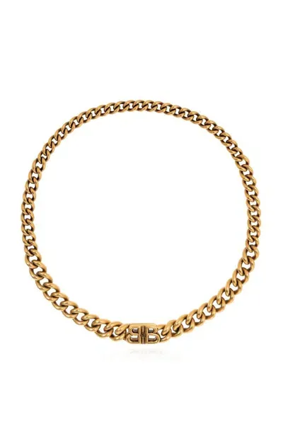 Balenciaga Monaco Chain Necklace In Gold