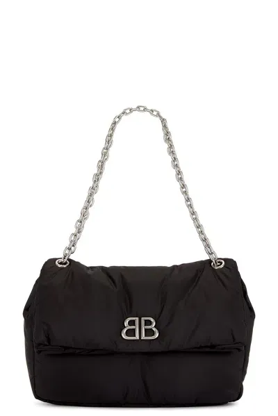 Balenciaga Monaco Medium Chain Bag In Black