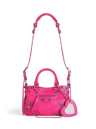 Balenciaga Neo Cagole Small In Pink & Purple