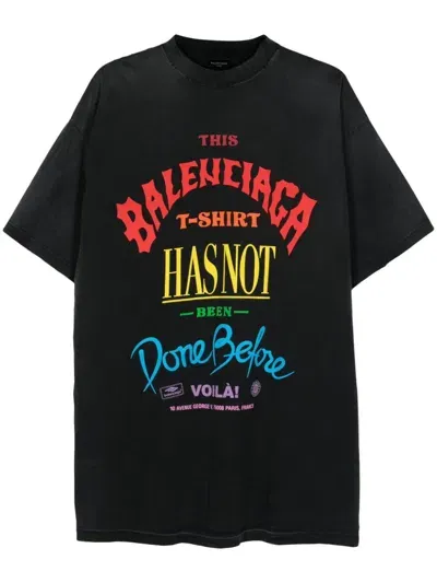 Balenciaga Not Been Done Cotton T Shirt In Black