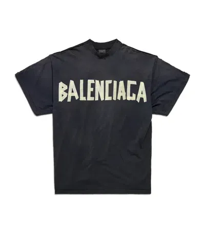 Balenciaga Oversized Logo T-shirt In Black