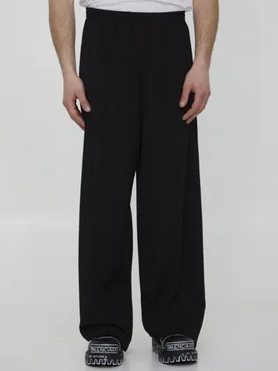 Balenciaga Oversized Wool Pants In Black