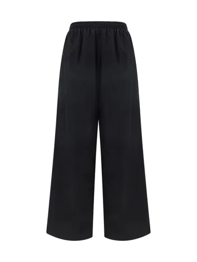 Balenciaga Baggy Cotton Sweatpants In Washed Black