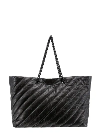 Balenciaga Crush Shoulder Bag In Black