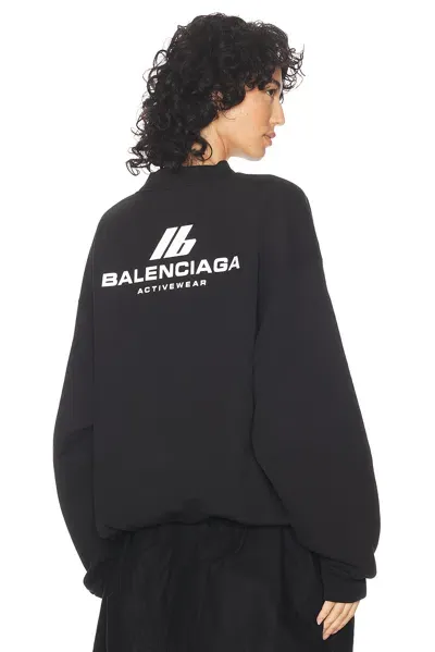 Balenciaga Regular Crewneck Sweatshirt In Faded Black