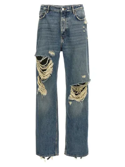 Balenciaga Ripped Jeans In Blue