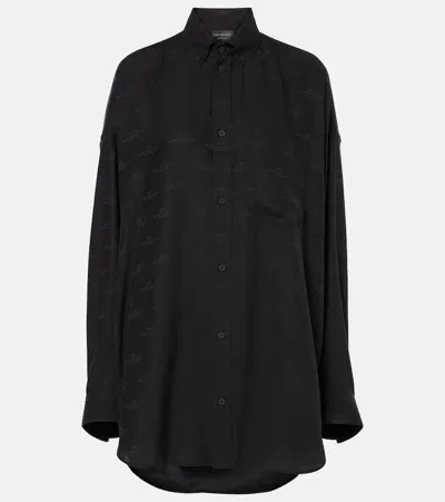 Balenciaga Silk Shirt In Black