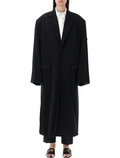 Balenciaga Skater Tailored Coat In Black