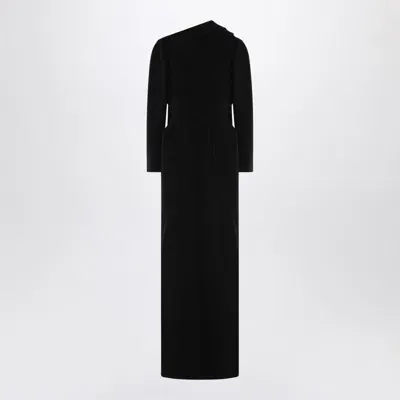 Balenciaga Black Stretch Crêpe Cape Dress Women