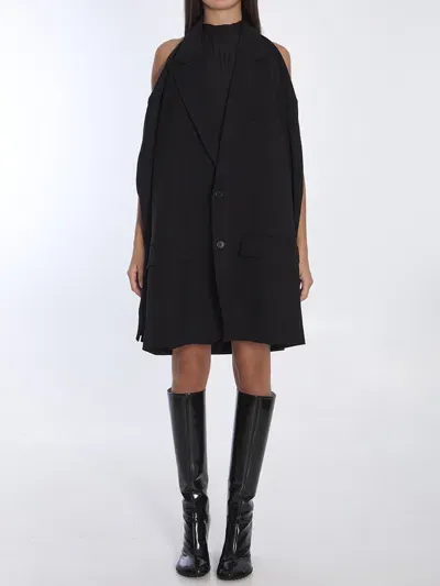 Balenciaga Suspended Jacket Dress In Black