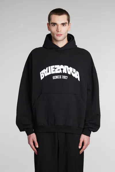 Balenciaga Black Back Flip Round Hoodie