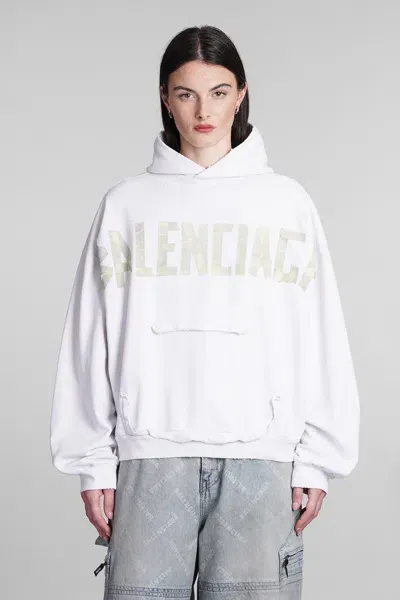 Balenciaga Sweatshirt In White Cotton