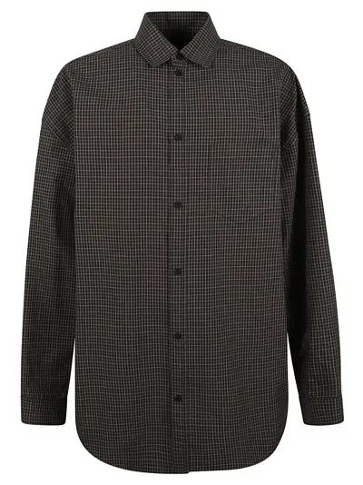 Balenciaga Tartan Print Shirt In Multi