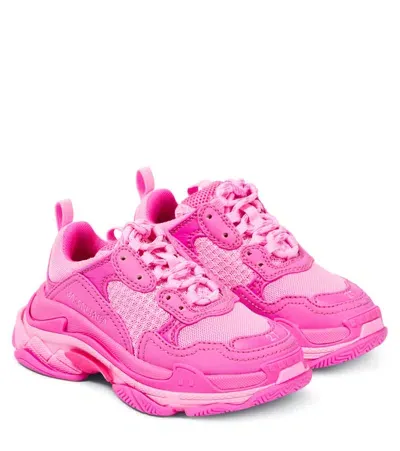 Balenciaga Kids' Triple S Sneakers In Pink