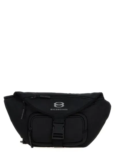 Balenciaga Unity Large Nylon Waist Bag In Black