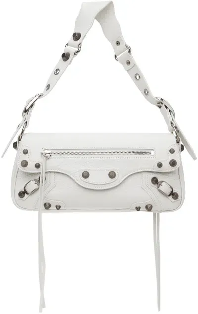 Balenciaga Le Cagole Small Sling Bag In 9104 Optic White