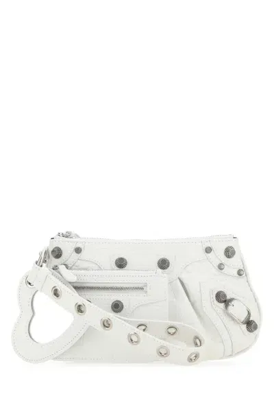 Balenciaga Le Cagole Mini Clutch Bag In White