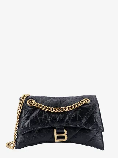 Balenciaga Crush Shoulder Bag In Black