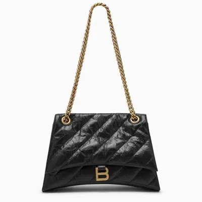 Balenciaga Women's Crush Medium Shoulder Bag In Black