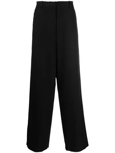 Balenciaga High Waist Wool Wide-leg Pant In Multicolor