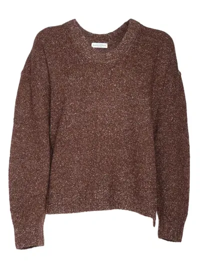 Ballantyne R Neck Pullover In Brown