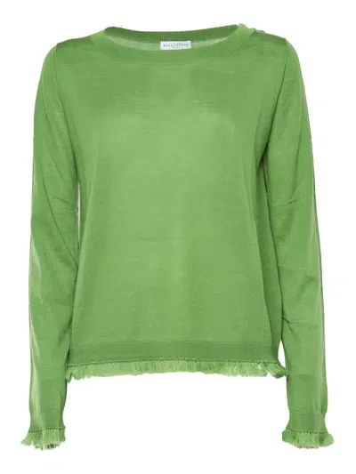 Ballantyne R Neck Pullover In Green