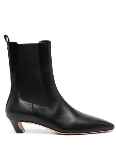 Bally 40mm Logo-plaque Boots In Black