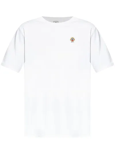 Bally Logo-embroidered Crew-neck T-shirt In White