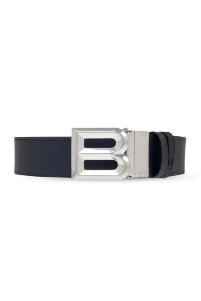 Bally B Bold Logo Buckled Reversible Belt In Multi