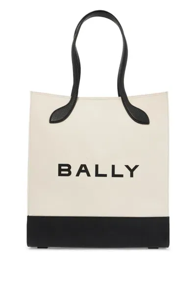 Bally Mini Fabric Bar Bag In 8 In White