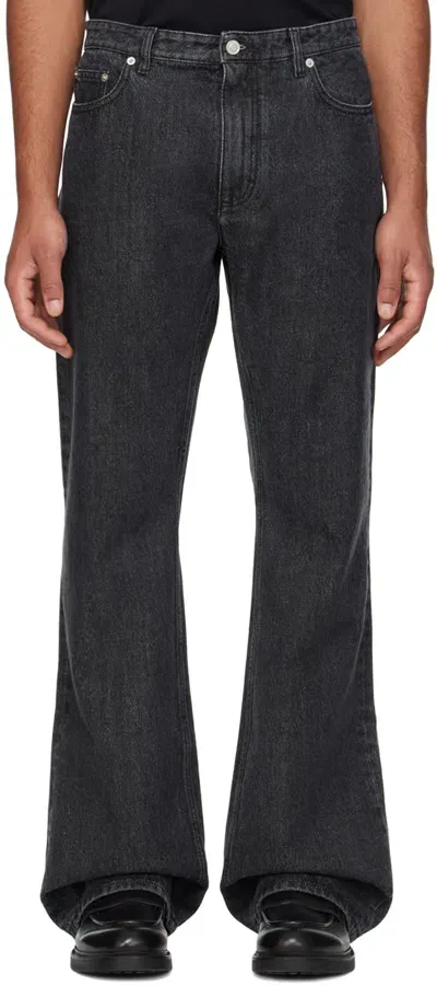 Bally Black Flared Jeans In Grey