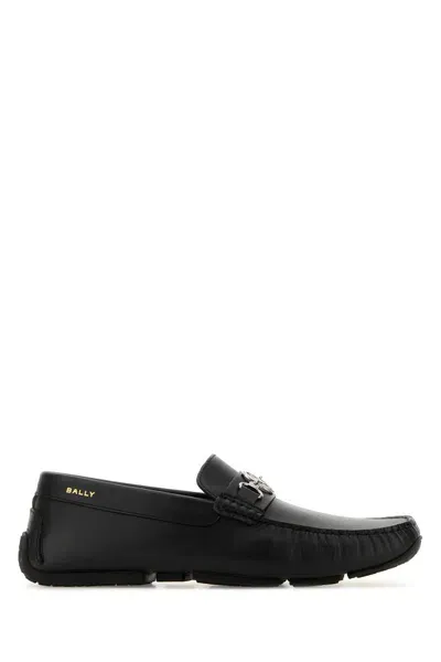 Bally Black Leather Pexon Loafers