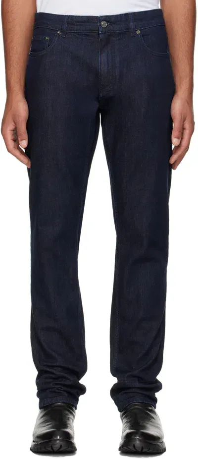 Bally Blue Adrien Brody Edition Jeans In Dark Blue Wash