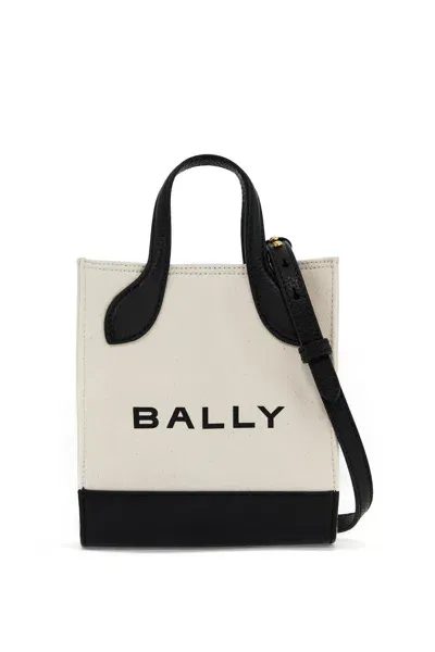 Bally Borsa Mini Bar In Tessuto In Neutro