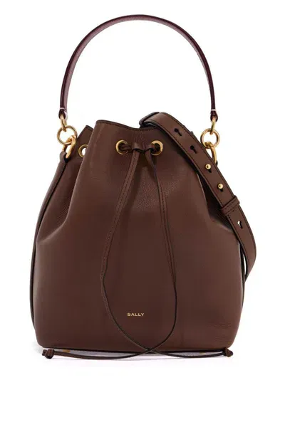 Bally Bucket Bag With Drawstring Closure In Brown