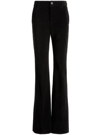 Bally Corduroy Flared Trousers In Black